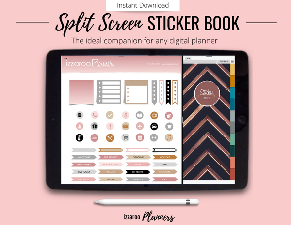 Blank Digital Sticker Book, Goodnotes Digital Planner Stickers, Blank  Sticker Book, iPad Sticker Book, Digital iPad Stickers, 12 Sections 
