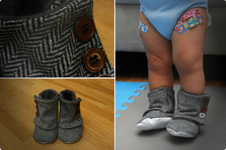 DIY Tutorial – Baby Boots Lined with Fleece (with pattern)