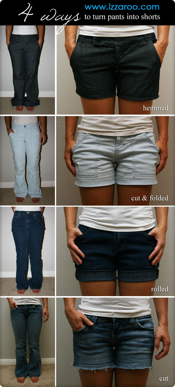DIY Tutorials – 4 Ways to Turn Pants into&nbsp;Shorts