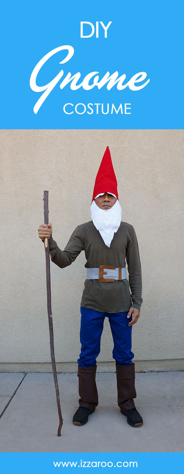 DIY Tutorial – How to Make a Gnome Halloween&nbsp;Costume